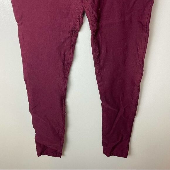 Burgundy Maroon Spandex Stretchy Skinny Tight Jeggings with pockets size M - Picture 8 of 13